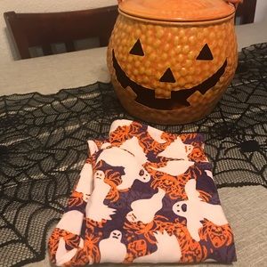Lularoe Halloween Ghost Leggings - Orange Purple